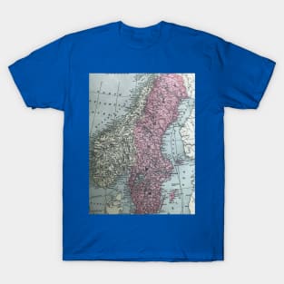 Norway and Sweden, vintage map T-Shirt